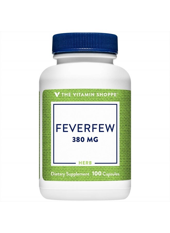 Feverfew 380MG, A Traditional Herb, Once Daily (100 Capsules)