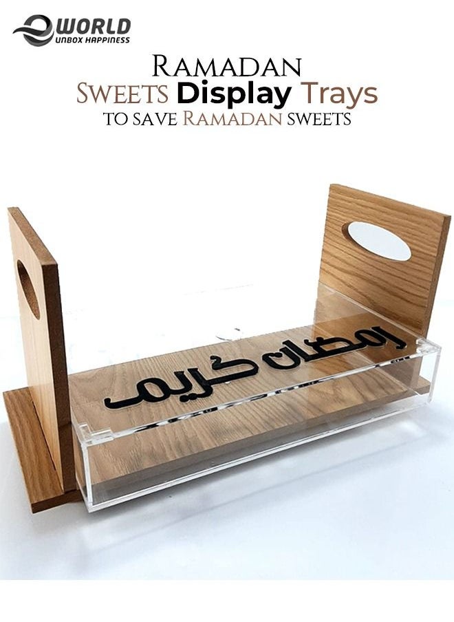 Ramadan Decorative Tray Ramazan Mubarak Dessert Serving Tableware Plates for crescent decorations