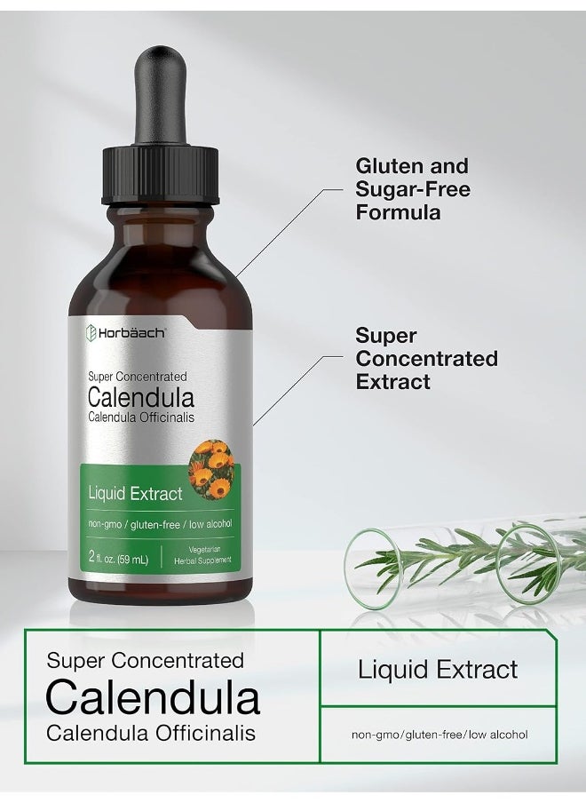 Calendula Extract Tincture | 2 Fl Oz | Vegetarian, Non-Gmo, Gluten Free Liquid Supplement | By