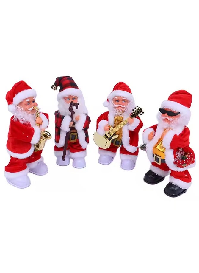 Xmas Electric Santa Claus Singing Dancing Ornaments, Figure Toy Creative Musical Toys Doll Novelty Christmas Decorations