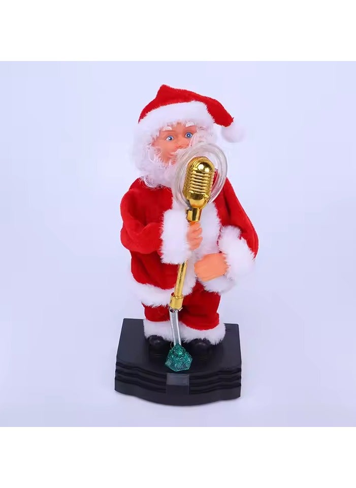 Xmas Electric Santa Claus Singing Dancing Ornaments, Figure Toy Creative Musical Toys Doll Novelty Christmas Decorations