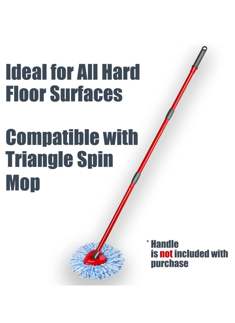 6 Pack Mop Replace Head Compatible with O Cedar 2 Tank RinseClean Spin Mop   Mop Refills Made of Microfiber, Deep Cleaning, Machine Washable and Easy to Replace, Blue