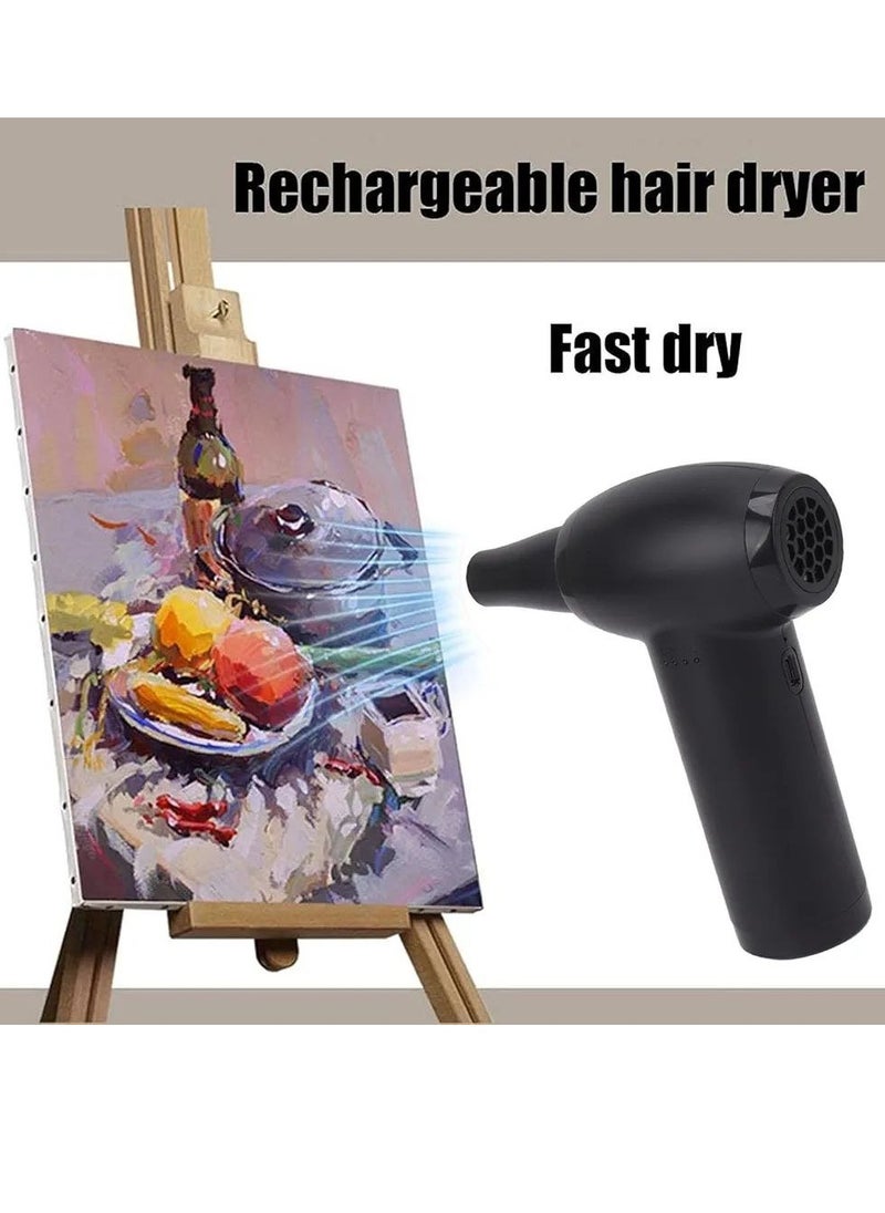 Compressed Air Duster, 130000RPM Cordless Portable Air Blower, 6000mAh Rechargeable Air Duster, Keyboard Cleaner Kit Instead Canned Air, 4 Speed for Keyboard Car Cleaning