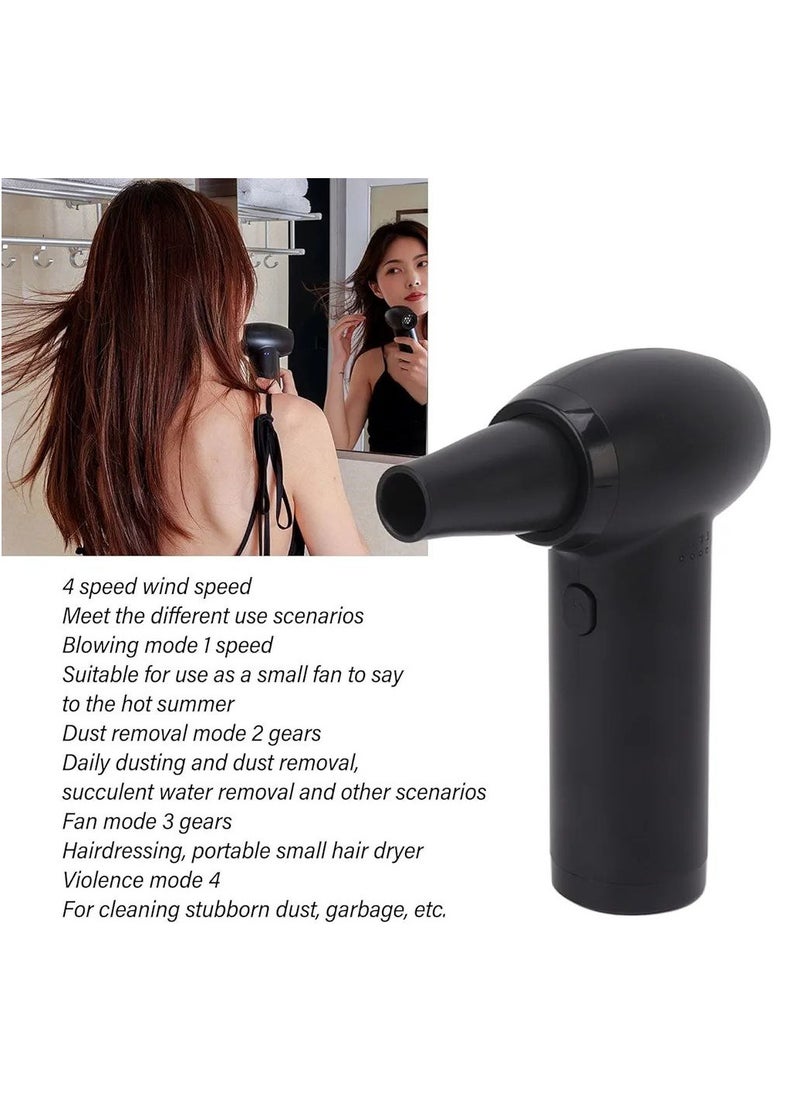 Compressed Air Duster, 130000RPM Cordless Portable Air Blower, 6000mAh Rechargeable Air Duster, Keyboard Cleaner Kit Instead Canned Air, 4 Speed for Keyboard Car Cleaning