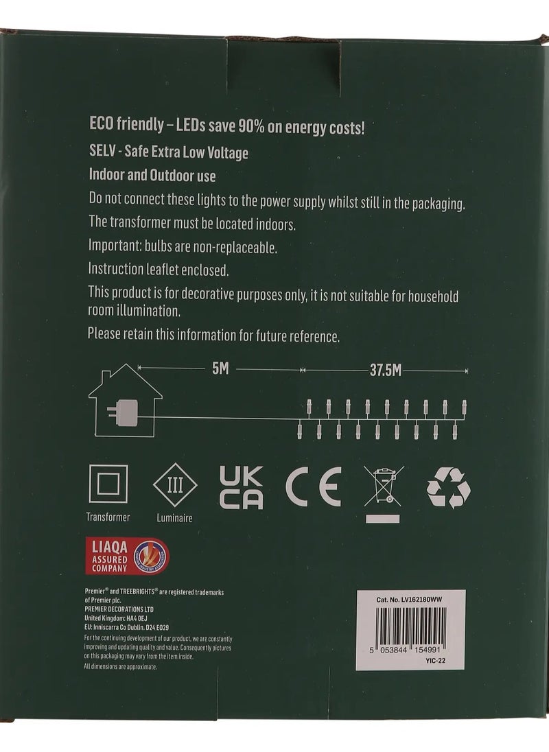 Tree Lights 1500 LED Light with Timer (37.5 m, Warm White)