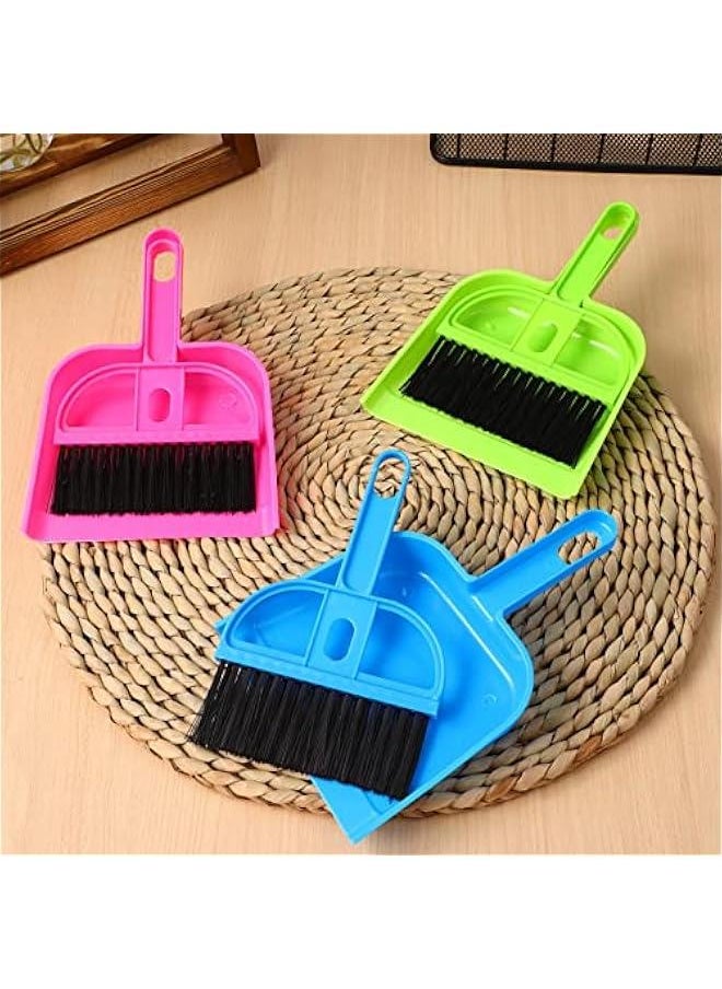 3 Pack Mini Hand Broom and Dustpan Set Small Dustpan and Brush,Small Hand broom and Dustpan Set Portable Cleaning Brush and Dustpan Combo, Cleaning Tool for Countertop, Key Board and Animal Waste