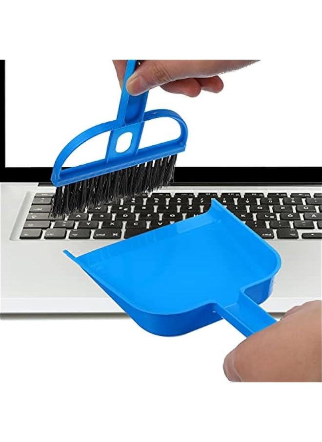 3 Pack Mini Hand Broom and Dustpan Set Small Dustpan and Brush,Small Hand broom and Dustpan Set Portable Cleaning Brush and Dustpan Combo, Cleaning Tool for Countertop, Key Board and Animal Waste