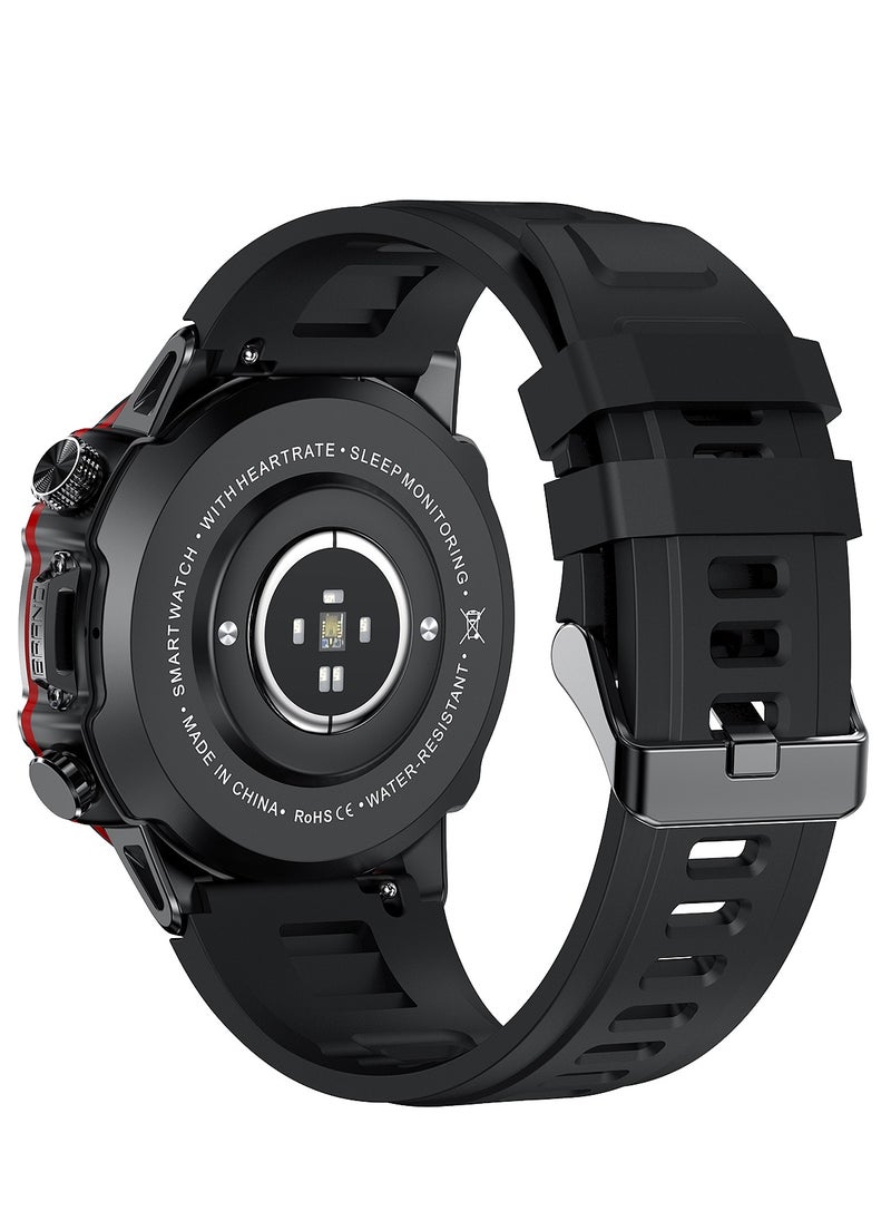 Watch 4 Sports AMOLED Sports Smartwatch 1.43''  Black Edition | Bluetooth Calling, 100+ Sports Modes, IP68 Waterproof, Heart Rate, Blood Pressure & Sleep Monitoring