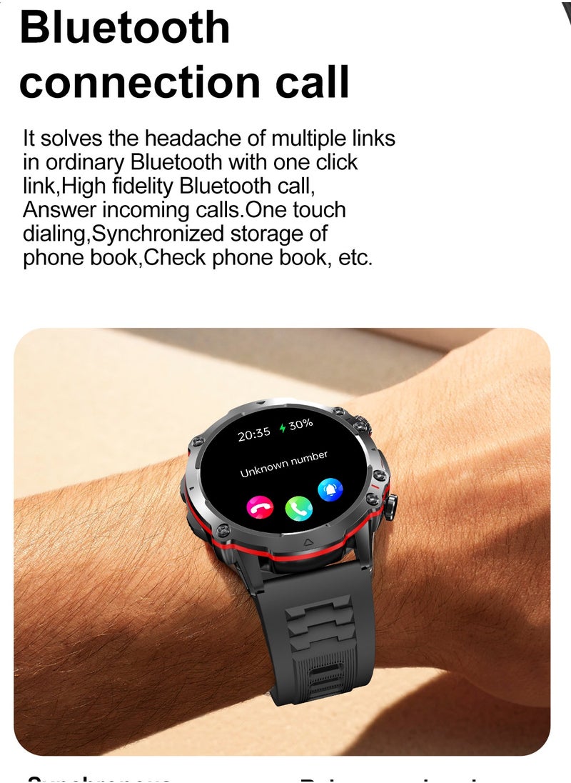 Watch 4 Sports AMOLED Sports Smartwatch 1.43''  Black Edition | Bluetooth Calling, 100+ Sports Modes, IP68 Waterproof, Heart Rate, Blood Pressure & Sleep Monitoring