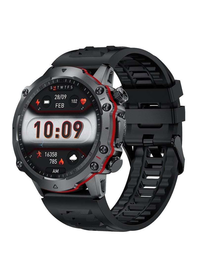 Watch 4 Sports AMOLED Sports Smartwatch 1.43''  Black Edition | Bluetooth Calling, 100+ Sports Modes, IP68 Waterproof, Heart Rate, Blood Pressure & Sleep Monitoring