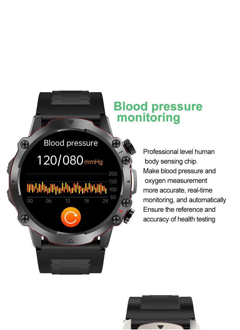 Watch 4 Sports AMOLED Sports Smartwatch 1.43''  Black Edition | Bluetooth Calling, 100+ Sports Modes, IP68 Waterproof, Heart Rate, Blood Pressure & Sleep Monitoring