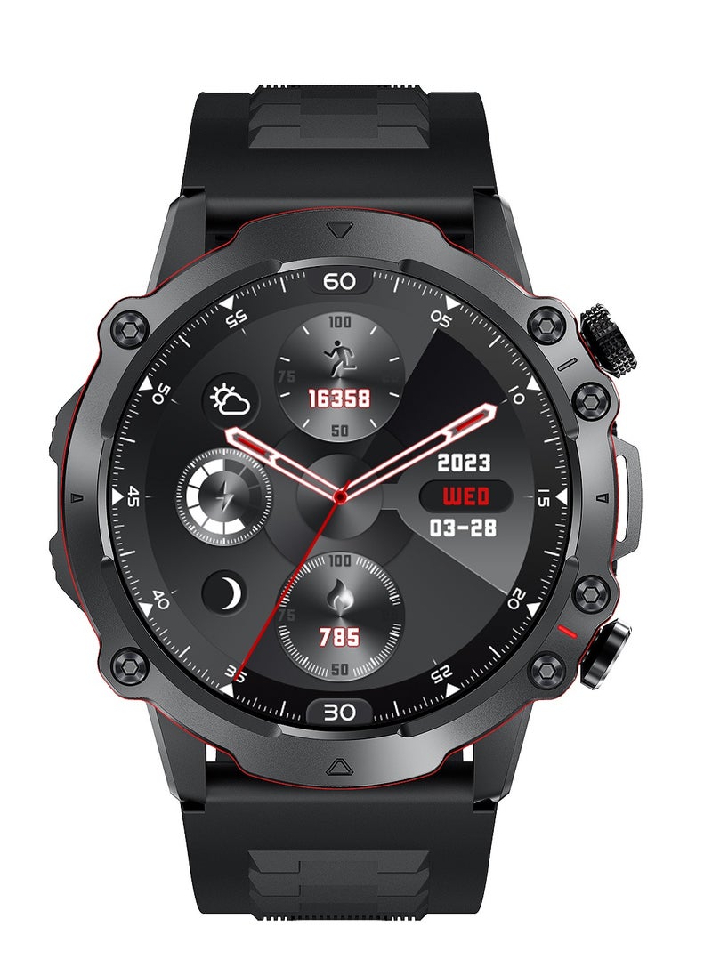 Watch 4 Sports AMOLED Sports Smartwatch 1.43''  Black Edition | Bluetooth Calling, 100+ Sports Modes, IP68 Waterproof, Heart Rate, Blood Pressure & Sleep Monitoring