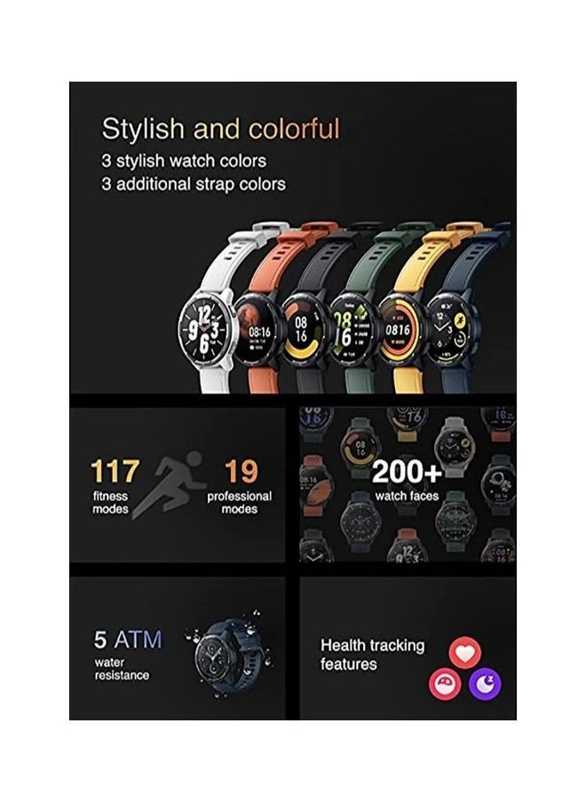 S1 Active Smart Watch 1.43 Inch Touch Screen AMOLED Display, 117 Fitness Modes, 200+ Watch Faces