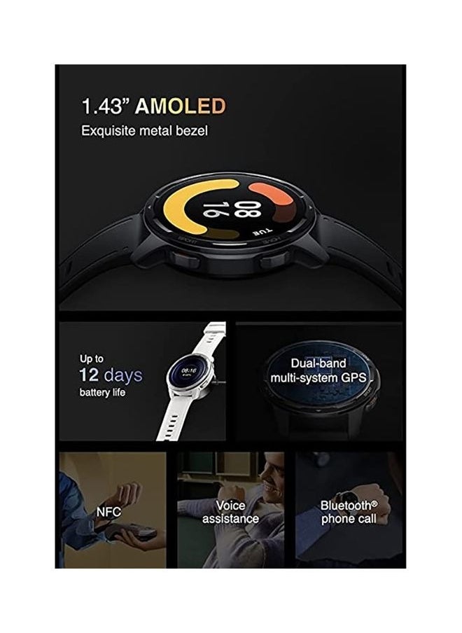 S1 Active Smart Watch 1.43 Inch Touch Screen AMOLED Display, 117 Fitness Modes, 200+ Watch Faces