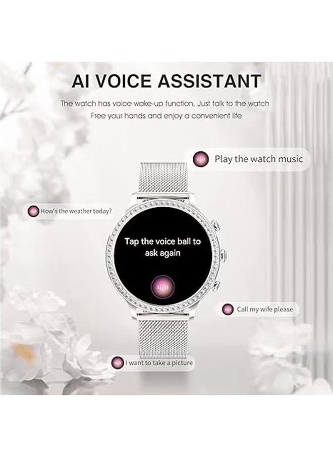 Women's smart watch (answer/make calls) smartwatch for Android phones and iOS 1.32