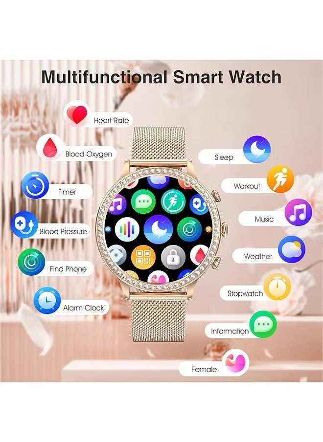 Women's smart watch (answer/make calls) smartwatch for Android phones and iOS 1.32