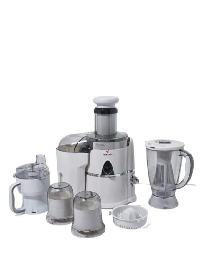 7-In-1 Food Processor 1.8L ME-FPS1002BW White/Clear