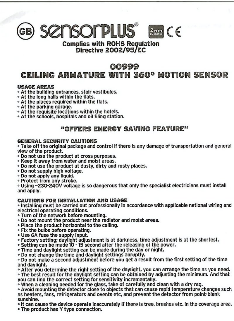 LED CEILING ARMATURE WITH 360 DEGREE MOTION SENSOR