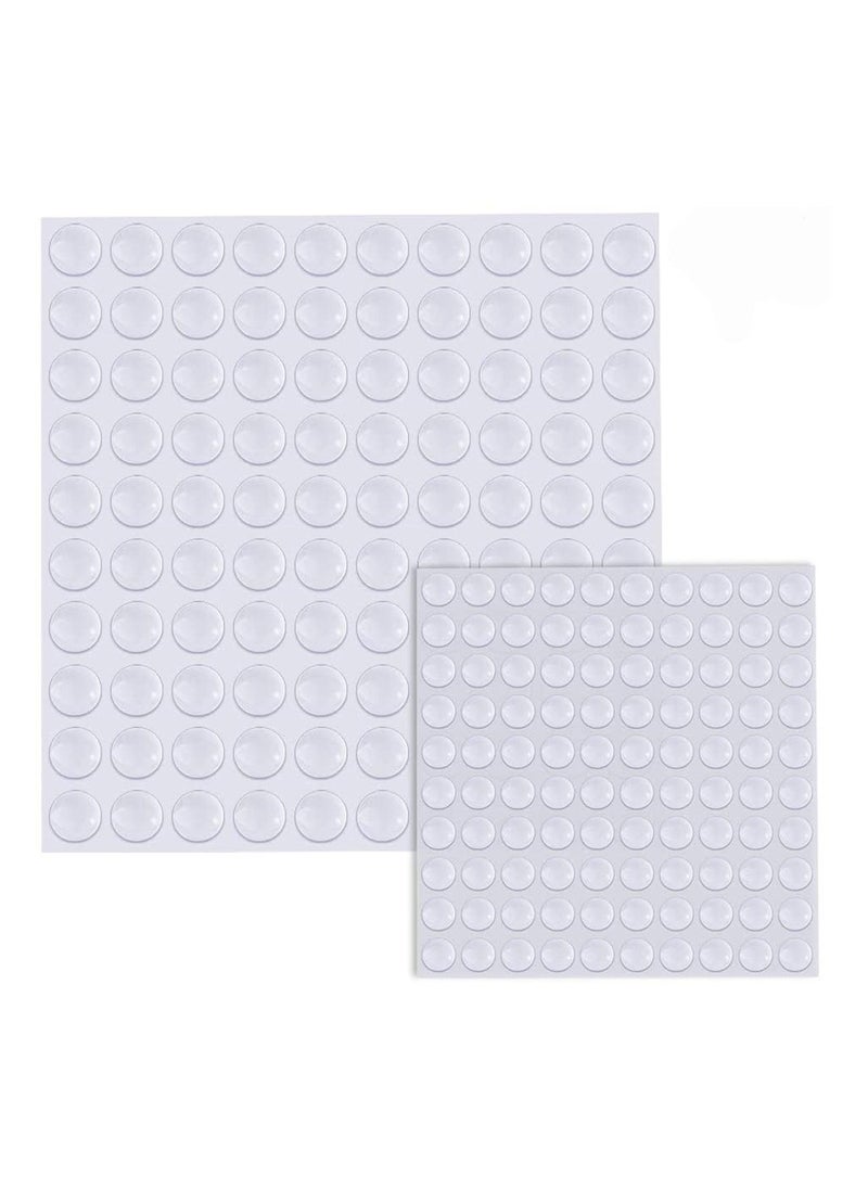 Clear Rubber Feet Bumper Pads Clear Adhesive Bumper Pads Self Stick Bumpers Door Buffer Pads Noise Dampening for Cupboard Drawers Glass Tops Picture Frames 200Pcs