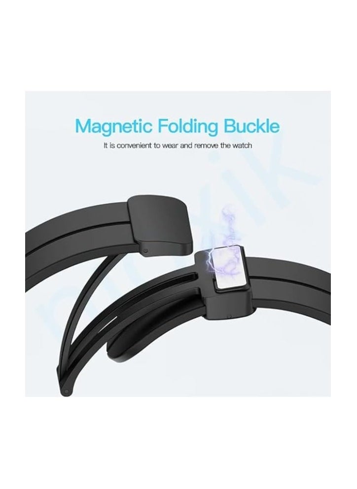 Watch Strap Silicone Belt Magnetic Clasp Boat Wave Call Pulse Smart Watch Strap Compatible