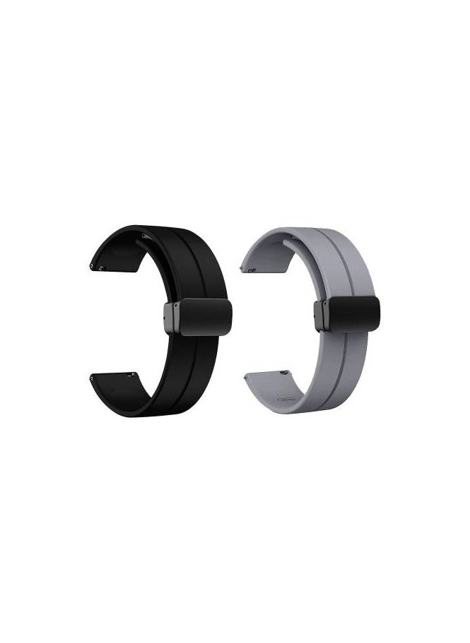 22MM Soft Silicon Smart Watch Strap with Magnetic Buckle for NOICEFIT ICON Smart Watch Strap