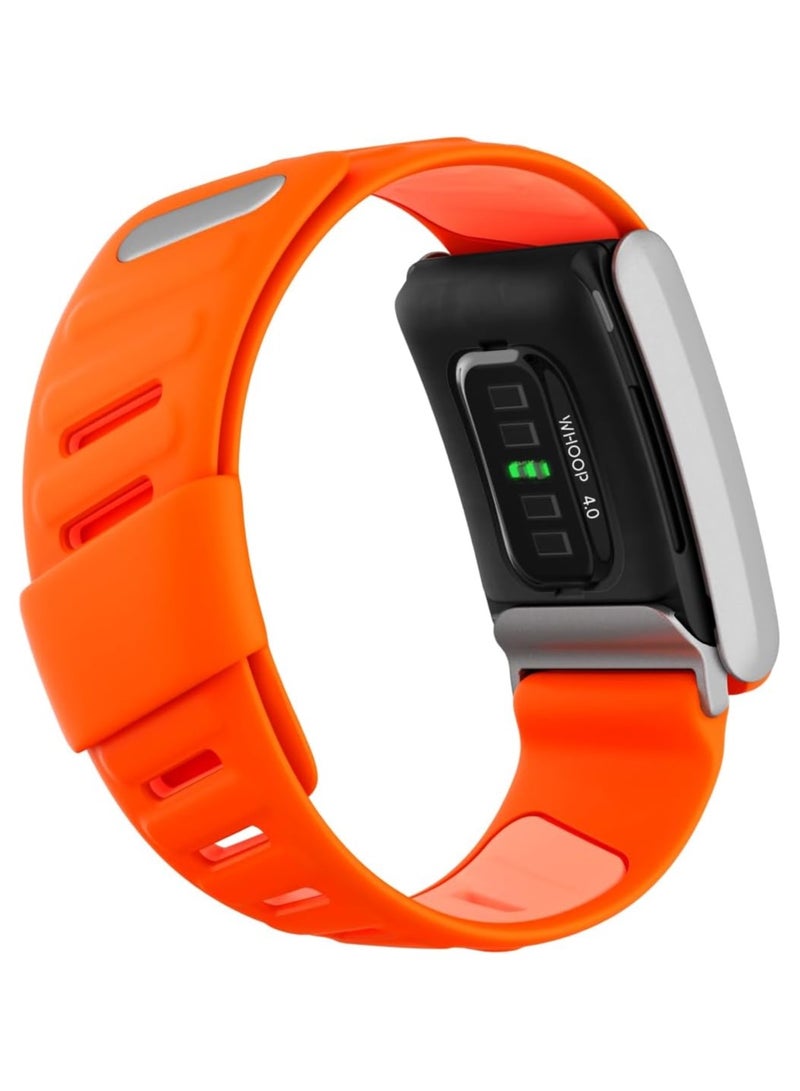 SportFlex Wrist Band, Soft-Touch Silicone, Waterproof and Sweatproof, 4.0 Compatible Orange Surge