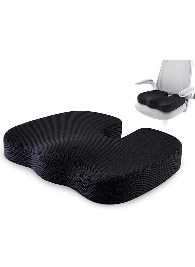 Memory Foam Seat Cushion for Office Chair Breathable Seat Pads Orthopedic Chair Cushion for Car Seats Desk Chairs Gaming and Computer Chairs Non Slip Cushion Washable Removable Cover