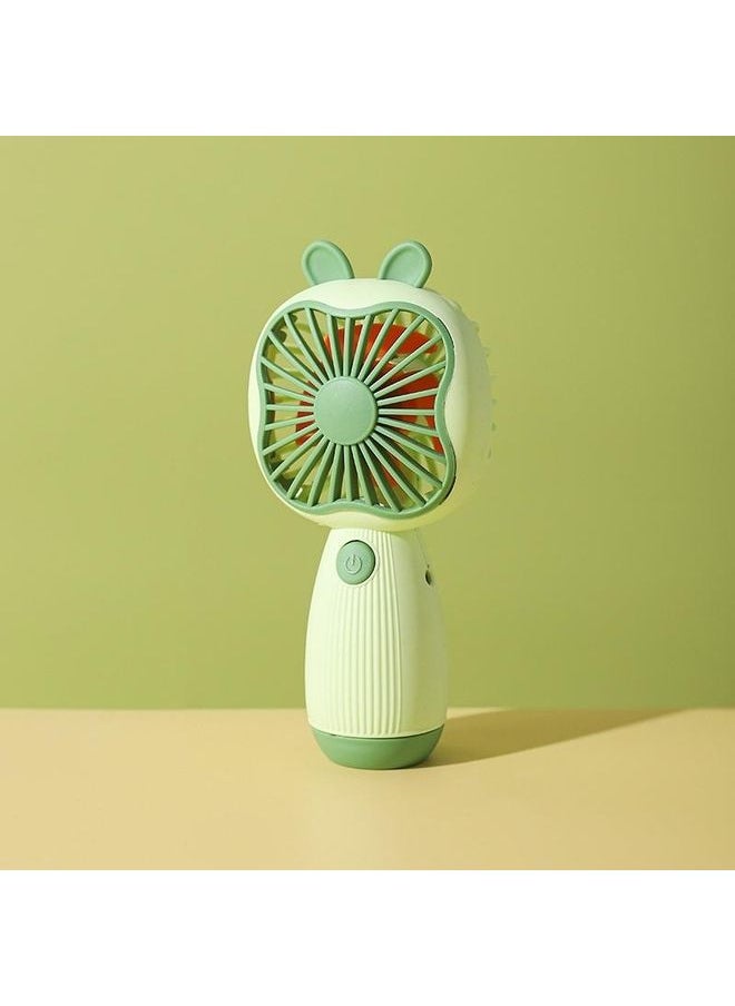 Cartoon Handheld Children Small Fan(Green)