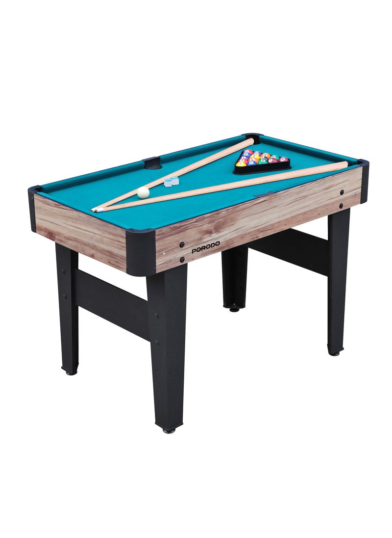 4-in-1 Multi-Game Table / Hockey Table / Billiard Table / Table Tennis / Foosball Table / Quick Set-Up / Easy Transition - Brown