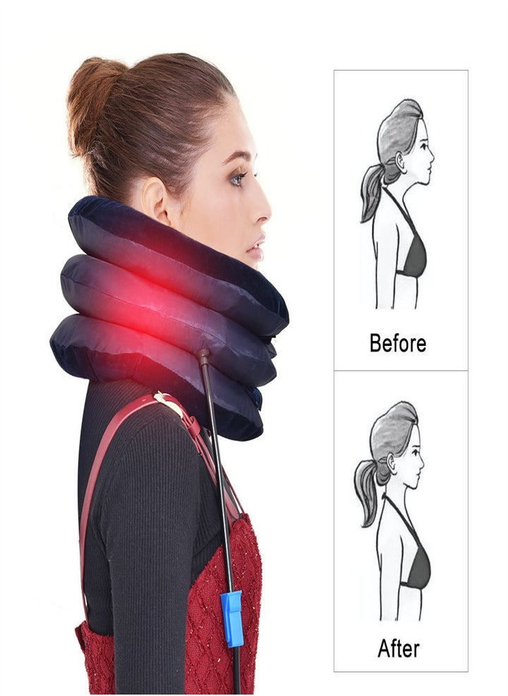 Inflatable Nerve Neck Stretcher | For Home Pain Treatment | Inflatable Muscle Strain Injury Relief |