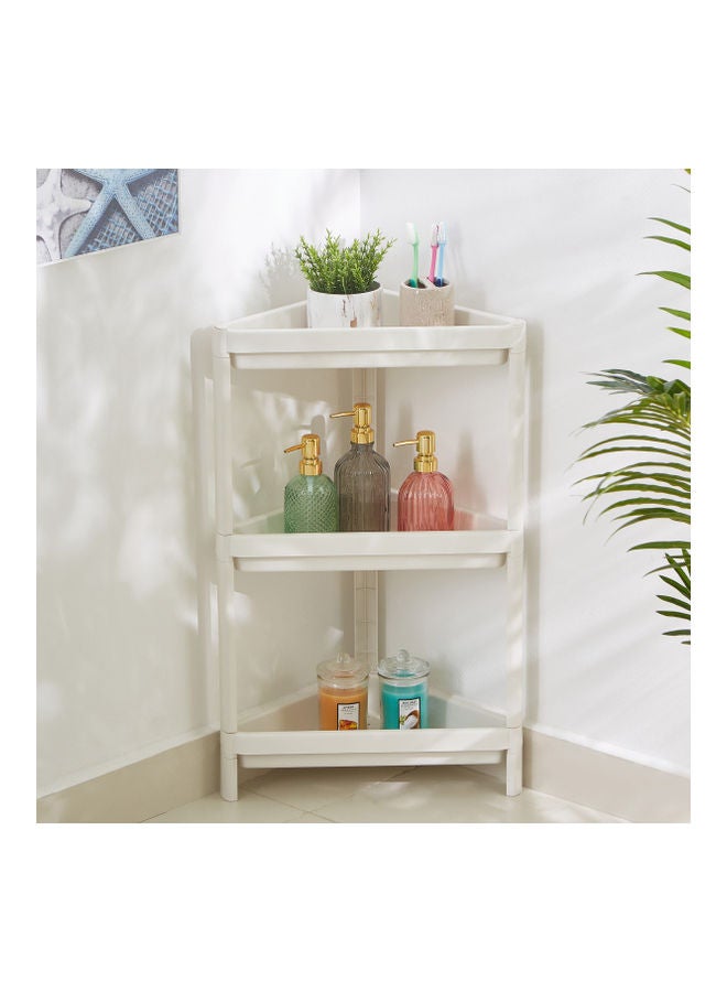 Allure Triangular 3-Tier Bathroom Caddy White 26x10x19.5cm