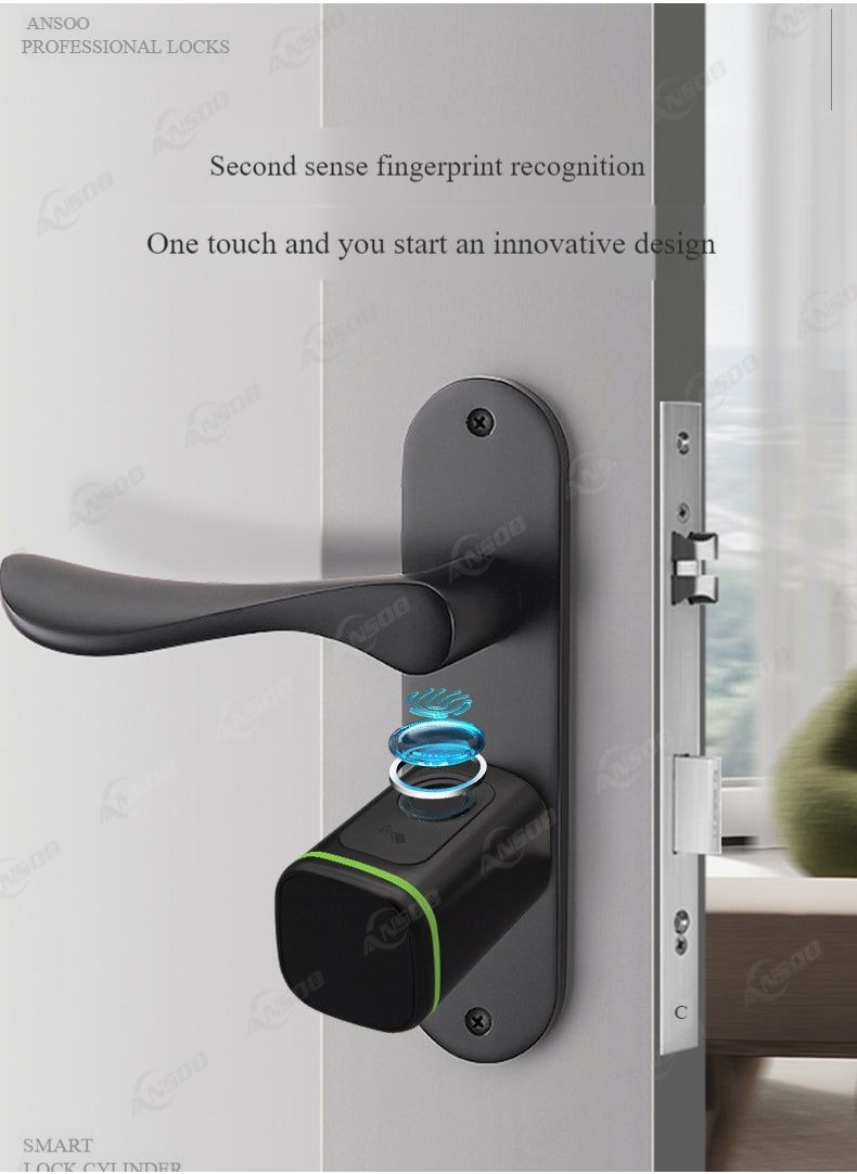 Smart Door Lock Smart Lock ,Palm Print Unlock, Two way audio, Fingerprint Door Lock ,WiFi Door Lock With 6068 Mortise, Tuya App Control,Color grandminor