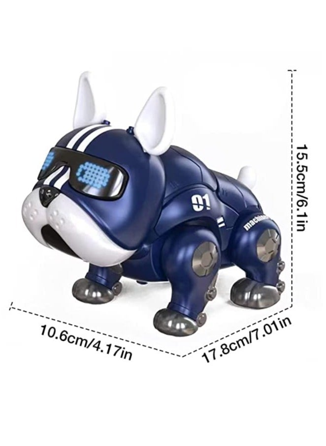 Robot Dog Toy, Dog With Movable Head And Limbs Music Robot Dog Toy, Durable Safe Children's Intelligent Mechanical Dog Electronic Pet Toy For Kids, (1pc, Blue)