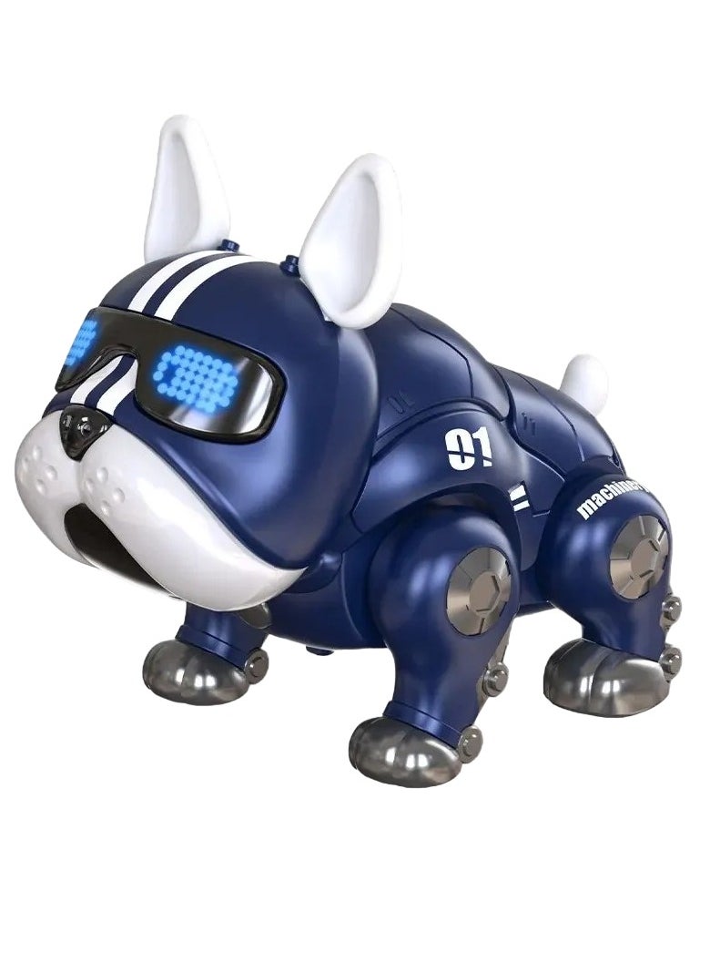 Robot Dog Toy, Dog With Movable Head And Limbs Music Robot Dog Toy, Durable Safe Children's Intelligent Mechanical Dog Electronic Pet Toy For Kids, (1pc, Blue)