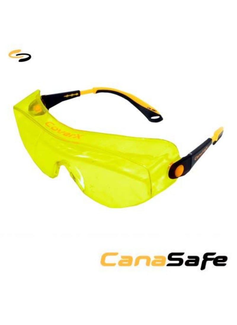 Safety Glasses CoverX  Black/Yellow Frame, Gray Lens - CanaSafe-20401