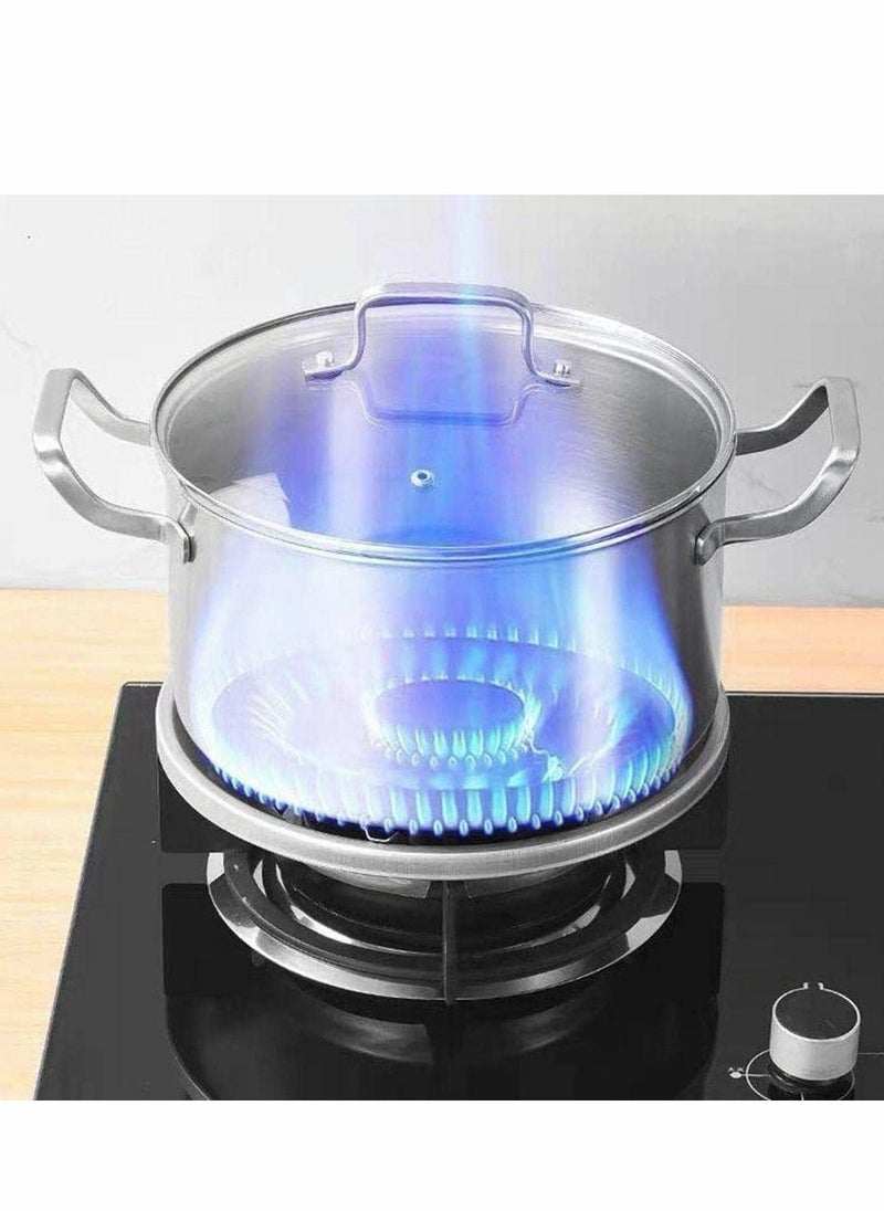 Gather Fire Gas Stove Cover Energy Saving Round Bottom Wok Rack Windproof Wok Pan Support Stand Trivet for Gas Hobs Fire Stove Pot Cooktop Four Hole(2 PCS)