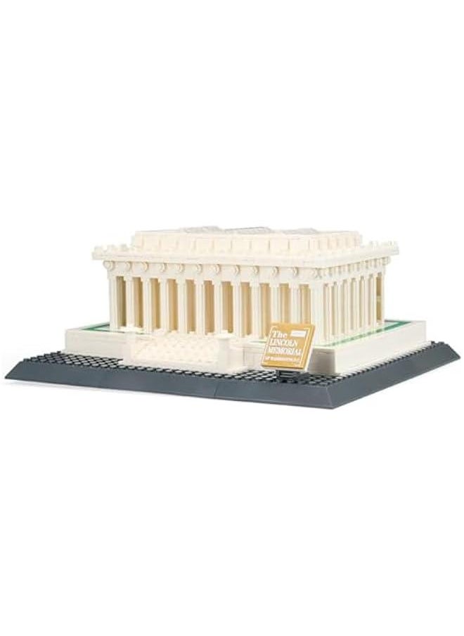 Lincoln Memorial Architecture Building Blocks Set 970+pcs - World Famous Architectural Model Toys Gifts for Kids and Adults.