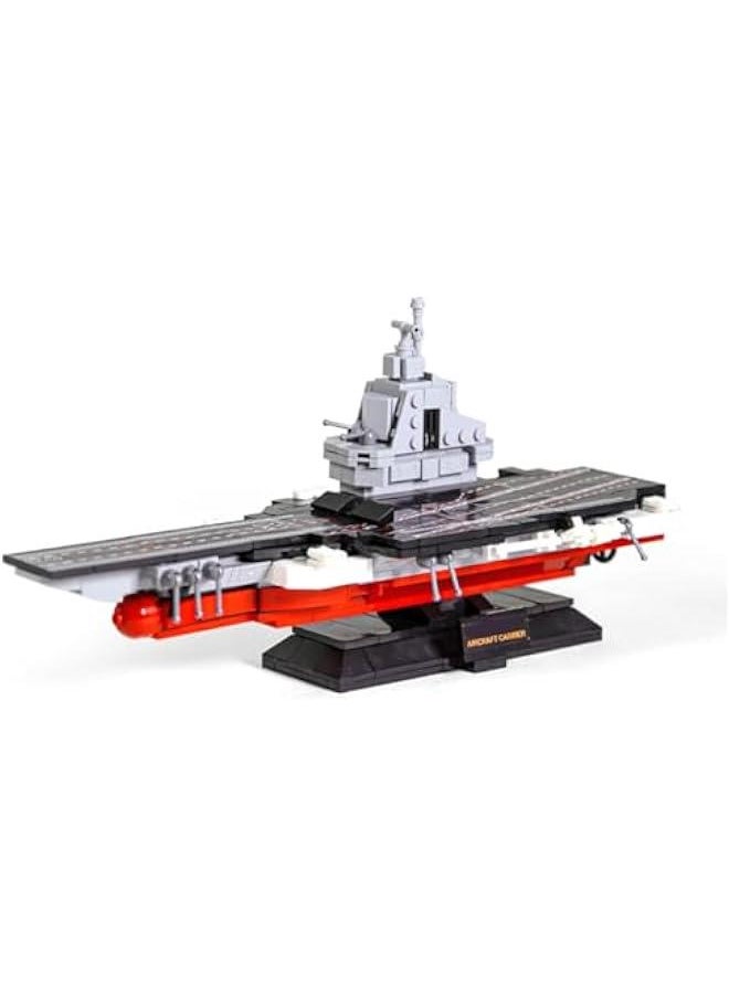 Aircraft Carrier Military Series Building Bricks Set (392 Pcs) Warship Build Blocks Toy, Gift for Adult