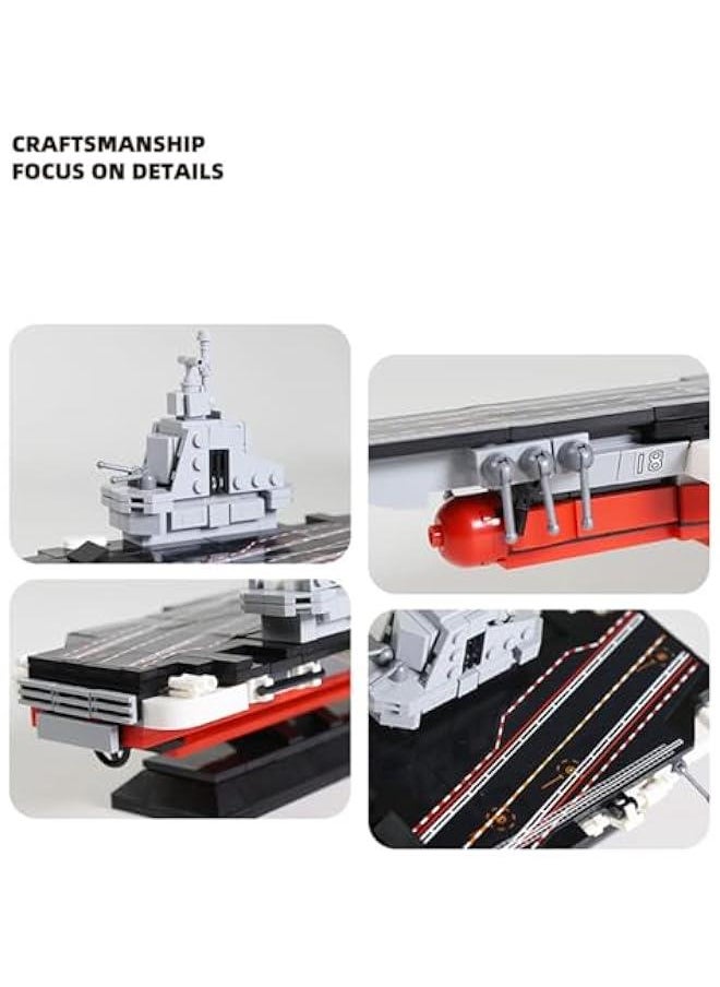 Aircraft Carrier Military Series Building Bricks Set (392 Pcs) Warship Build Blocks Toy, Gift for Adult