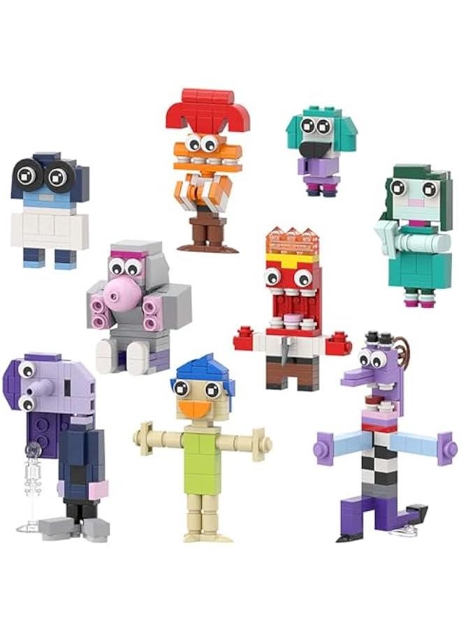 Sideout Building Block Toys, 9 in 1 Cute Action Figures Animation Comedy Adventure Movie Creative Models Desktop Decoration, Suitable for Adults Boys Girls Fans Kids Aged 6+ (432 PCS)