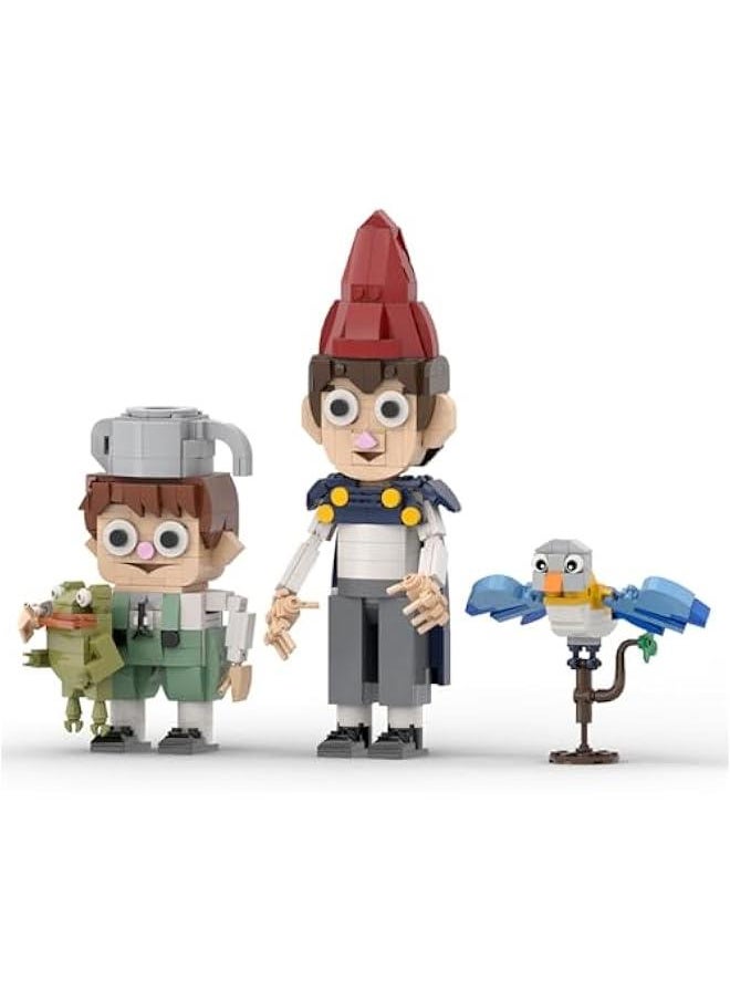 Garden Wall Building Block Toys, 3 in 1 Wirt/Greg/Beatrice/Greg's Frog Fantasy Cartoon Creative Models for Display Collection, Suitable for Adults Boys Girls Fans Kids Aged 6+ (684 PCS)