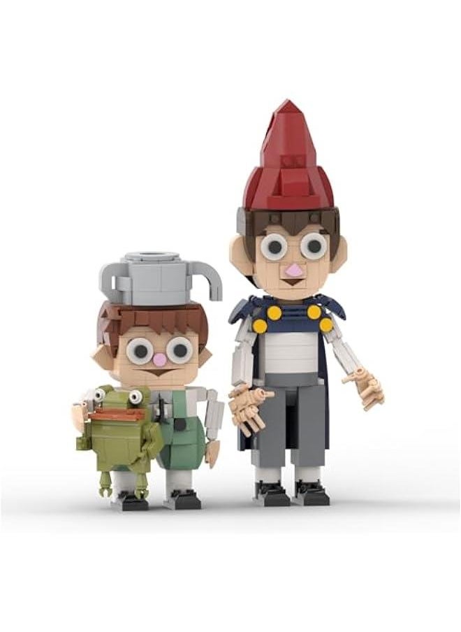 Garden Wall Building Block Toys, 3 in 1 Wirt/Greg/Beatrice/Greg's Frog Fantasy Cartoon Creative Models for Display Collection, Suitable for Adults Boys Girls Fans Kids Aged 6+ (684 PCS)