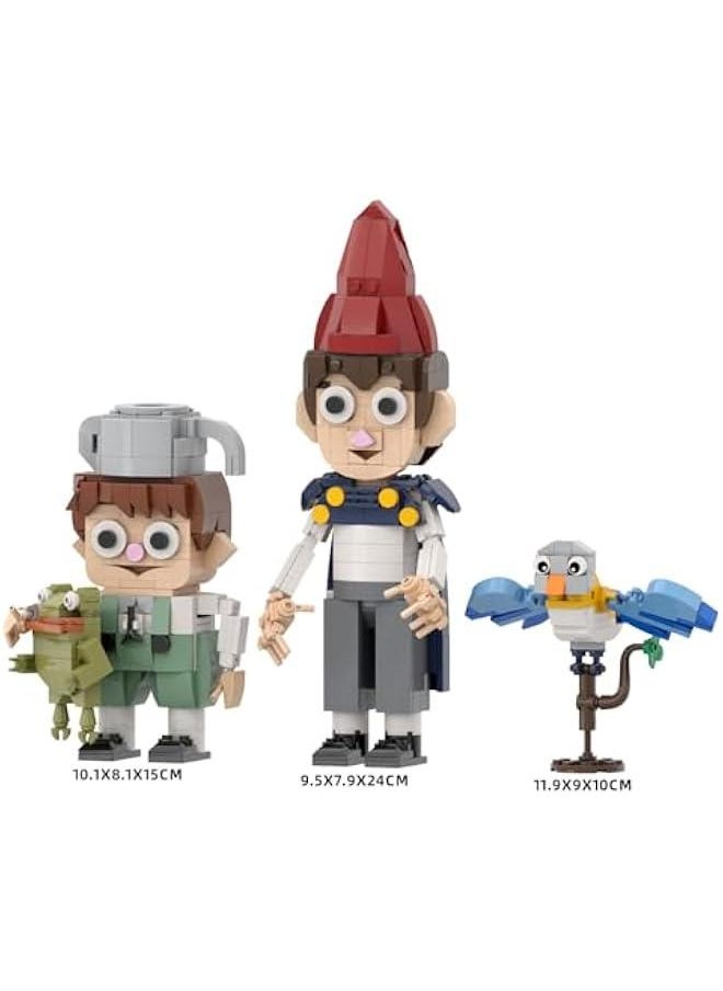 Garden Wall Building Block Toys, 3 in 1 Wirt/Greg/Beatrice/Greg's Frog Fantasy Cartoon Creative Models for Display Collection, Suitable for Adults Boys Girls Fans Kids Aged 6+ (684 PCS)