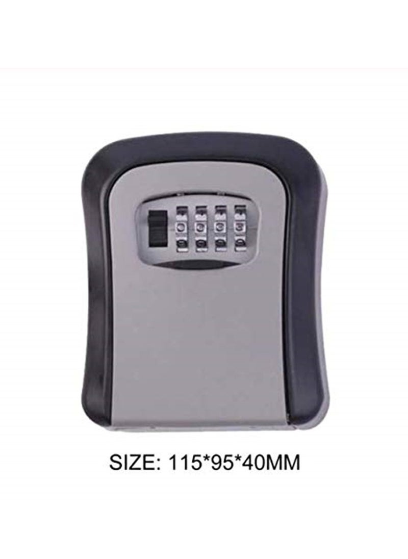 Key Box Combination Hide Key Lock Box Storage Wall Mount Security Outdoor Case 4 Digit Organizer Aluminum Alloy Door Lock