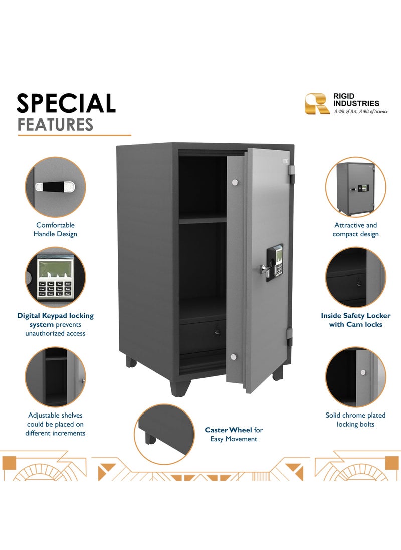 Fire Resistant Steel Safe with Digital And Key Lock, 180Kg