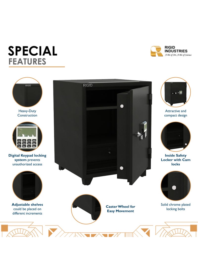 Fire Resistant Steel Safe with Digital & Key Lock, 100Kg