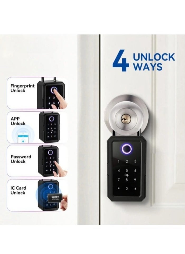 Smart Key Storage Lock, Outdoor Portable Waterproof Safe, Security Intelligent Password Storage Lock. Durable And Reliable Anti Theft Key Box, (1pc, TTlock Version)