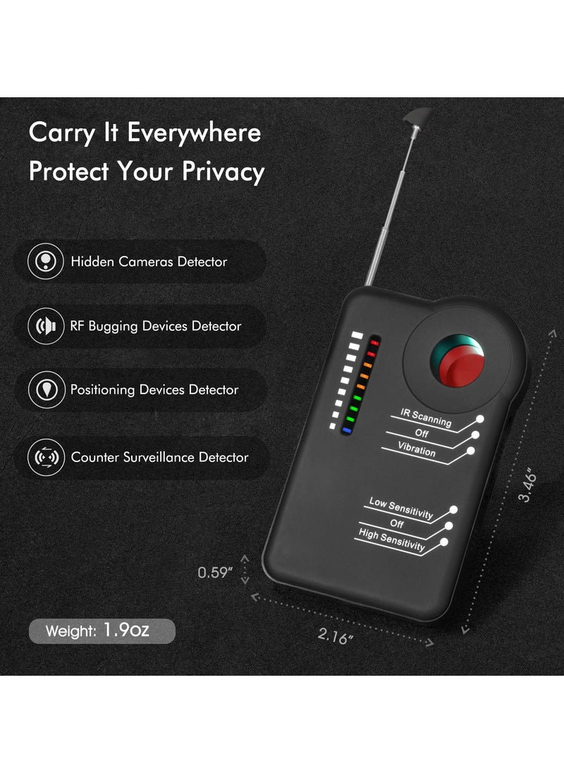Hidden Camera Detector, Professional Anti-Spy RF Bug Sweeper, Listening Device, and Cell Phone Scanner, Versatile for Indoor and Outdoor Use, Hidden Camera Finder for Home, Office, Car, Travel, Hotel