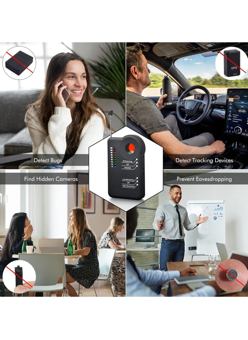 Hidden Camera Detector, Professional Anti-Spy RF Bug Sweeper, Listening Device, and Cell Phone Scanner, Versatile for Indoor and Outdoor Use, Hidden Camera Finder for Home, Office, Car, Travel, Hotel