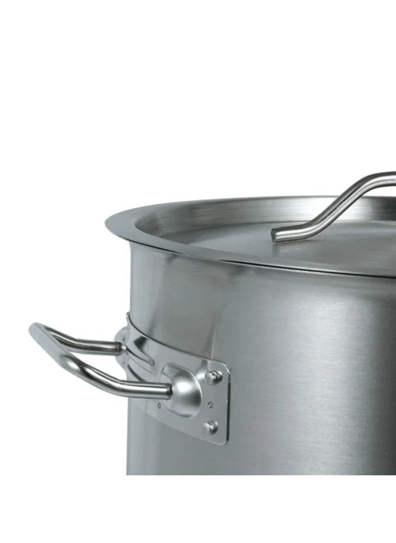 AFCO  Aluminum Cooking Pot with Handle and Aluminum Lid, Silver